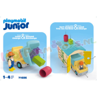 JUNIOR Ladingwagen met sorteer-Garage - 71686