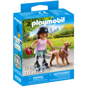 PLAYMOBIL Schaatser met Retriever - 71739 PLAYMOBIL Schaatser met Retriever - 71739