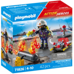 PLAYMOBIL Brandweerman met Waterpomp - 71826