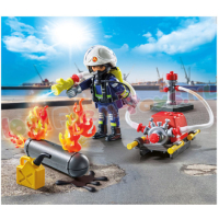 PLAYMOBIL Brandweerman met Waterpomp - 71826
