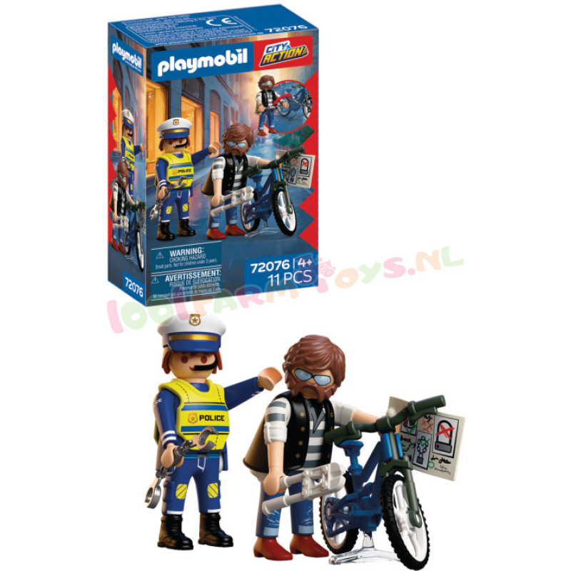 PLAYMOBIL FietsenDiefstal met Poltie - 72076