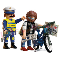 PLAYMOBIL FietsenDiefstal met Poltie - 72076