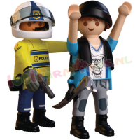 PLAYMOBIL Achtervolging met Motorfiets - 72079