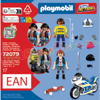 PLAYMOBIL Achtervolging met Motorfiets - 72079