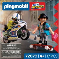 PLAYMOBIL Achtervolging met Motorfiets - 72079