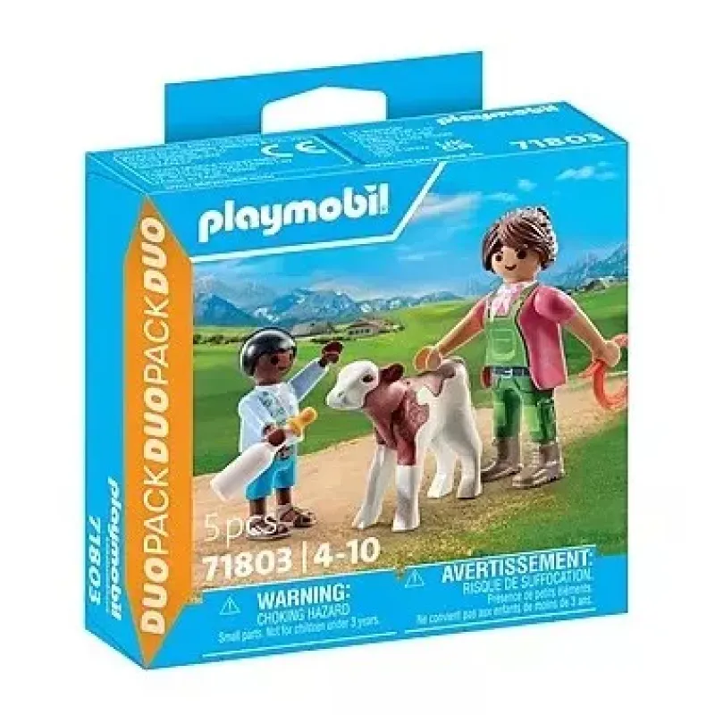 Playmobil Duopack Boer met kalf 71803