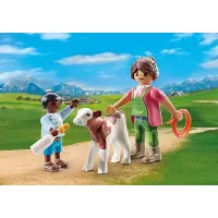 Playmobil Duopack Boer met kalf 71803