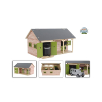 KIDS GLOBE 610249 - PAARDENSTAL MET 2 PAARDENBOXEN (1:32)