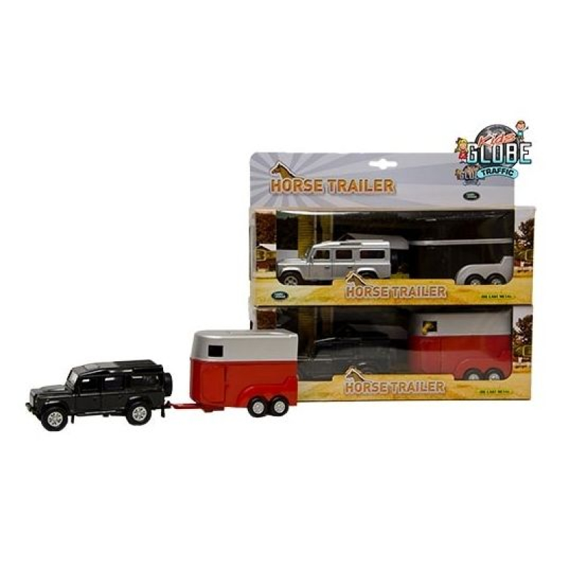 Kids Globe 521712  Landrover + paardentrailer