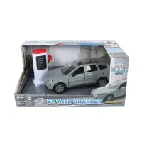 Kids Globe Volvo EX90 met oplaadpaal - met licht, geluid en pull back functie 510401