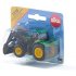 siku 1395, John Deere Tractor met voorlader, groen, metaal/kunststof, rubberen banden, beweegbare voorlader