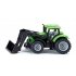 siku 1394, Deutz-Fahr met voorlader, metaal/kunststof, groen, beweegbare voorlader, verwijderbare cabine, trekhaak