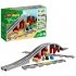 LEGO 10872 DUPLO Town Treinbrug en -rails Bouwstenenset met claxon actiesteen