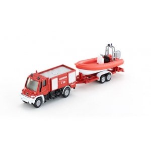 SIKU 1636  UNIMOG BRANDWEERWAGEN MET BOOT