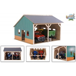 Kids Globe 610338 - Kids Globe Landbouwloods voor 2 traktoren 1:16