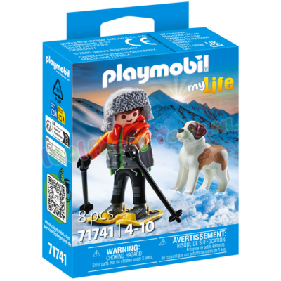 PLAYMOBIL Wandelaar met Sint Bernard - 71741